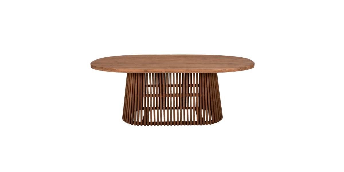 ΤΡΑΠΕΖΙ ΤΡΑΠΕΖΑΡΙΑΣ REMIK HM9835 RECYCLED ΤΕΑΚ ΣΕ ΦΥΣΙΚΟ 100x200x75,5Yεκ. TOP 4εκ.