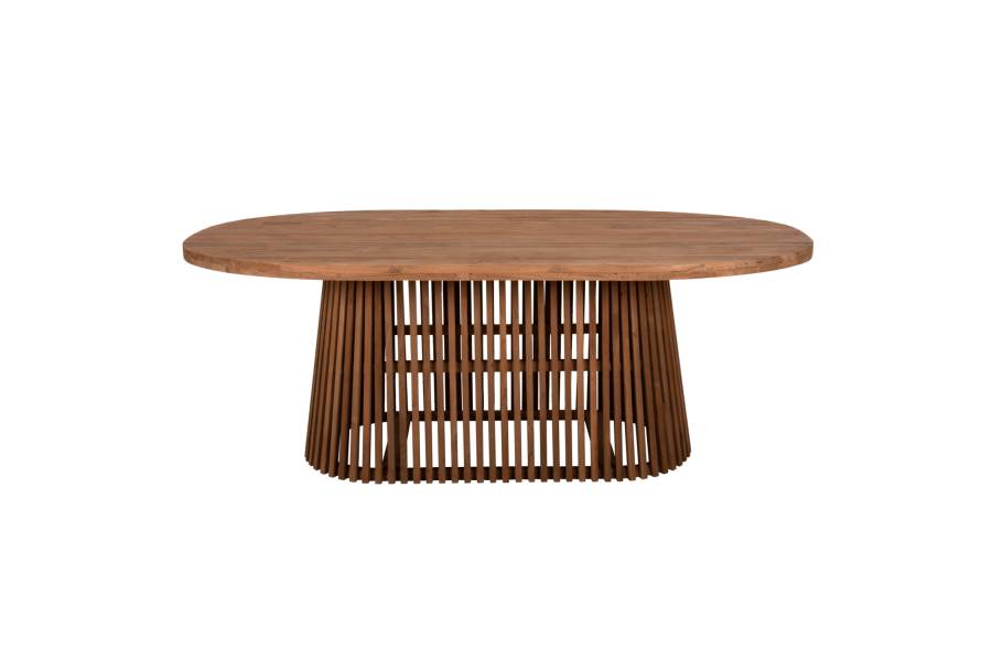 ΤΡΑΠΕΖΙ ΤΡΑΠΕΖΑΡΙΑΣ REMIK HM9835 RECYCLED ΤΕΑΚ ΣΕ ΦΥΣΙΚΟ 100x200x75,5Yεκ. TOP 4εκ.
