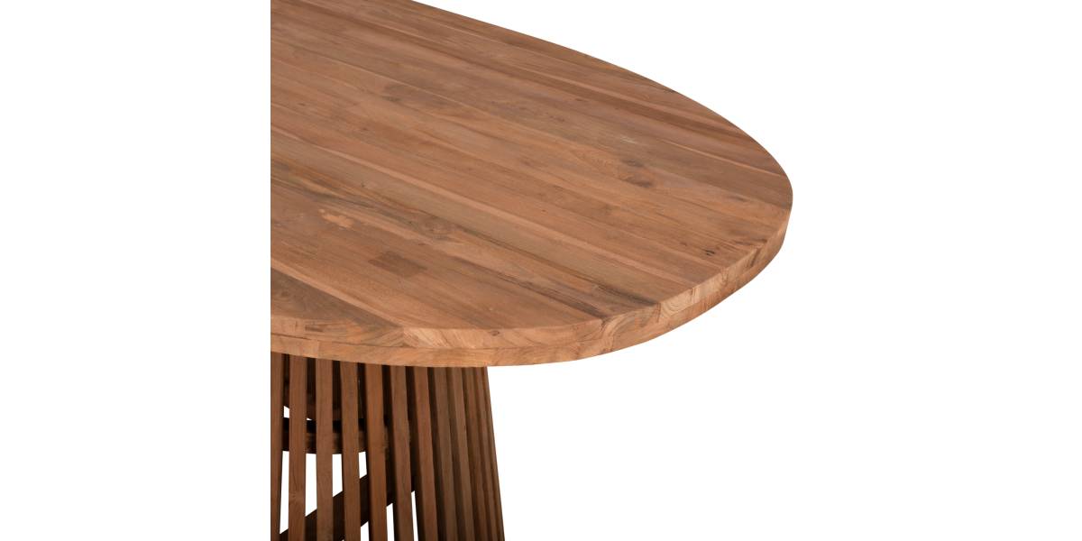 ΤΡΑΠΕΖΙ ΤΡΑΠΕΖΑΡΙΑΣ REMIK HM9835 RECYCLED ΤΕΑΚ ΣΕ ΦΥΣΙΚΟ 100x200x75,5Yεκ. TOP 4εκ.