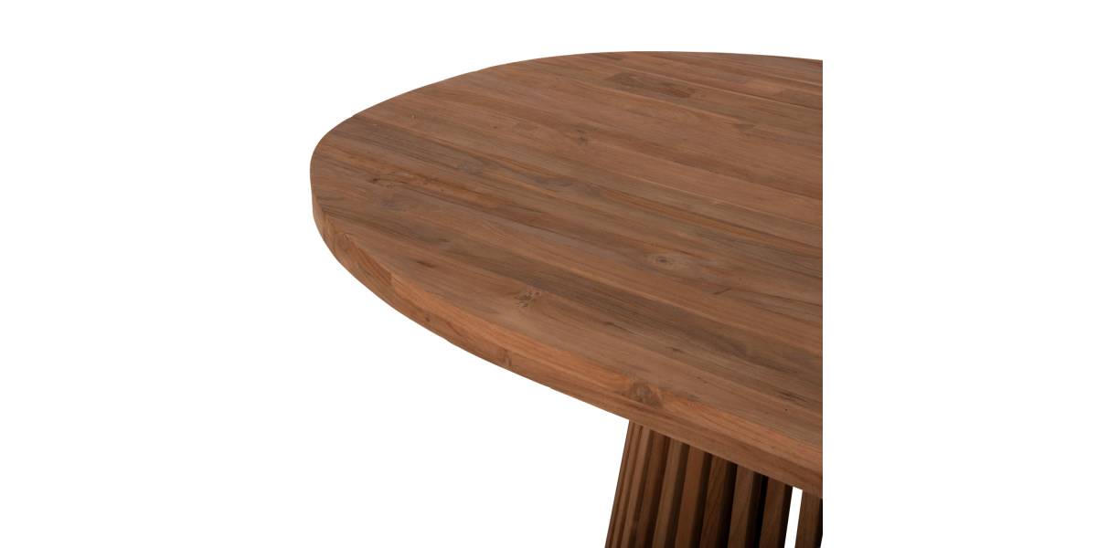 ΤΡΑΠΕΖΙ ΤΡΑΠΕΖΑΡΙΑΣ REMIK HM9835 RECYCLED ΤΕΑΚ ΣΕ ΦΥΣΙΚΟ 100x200x75,5Yεκ. TOP 4εκ.