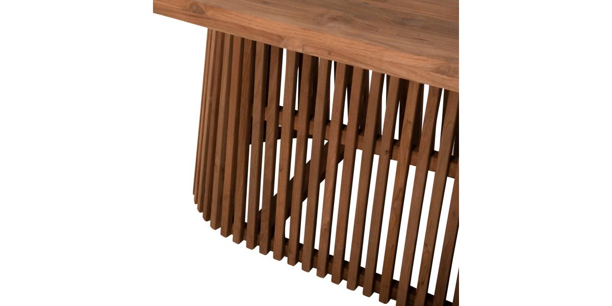 ΤΡΑΠΕΖΙ ΤΡΑΠΕΖΑΡΙΑΣ REMIK HM9835 RECYCLED ΤΕΑΚ ΣΕ ΦΥΣΙΚΟ 100x200x75,5Yεκ. TOP 4εκ.
