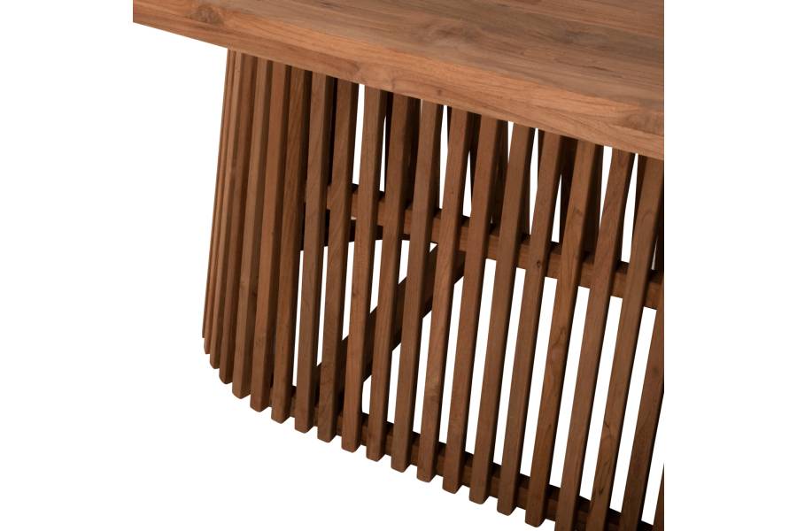 ΤΡΑΠΕΖΙ ΤΡΑΠΕΖΑΡΙΑΣ REMIK HM9835 RECYCLED ΤΕΑΚ ΣΕ ΦΥΣΙΚΟ 100x200x75,5Yεκ. TOP 4εκ.