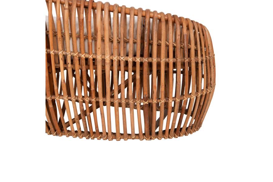 ΚΑΝΑΠΕΣ-ΑΝΑΚΛΙΝΤΡΟ LANTRY HM5991 ΦΥΣΙΚΟ RATTAN- ΛΕΥΚΑ ΜΑΞΙΛΑΡΙΑ 215x60x78Yεκ.