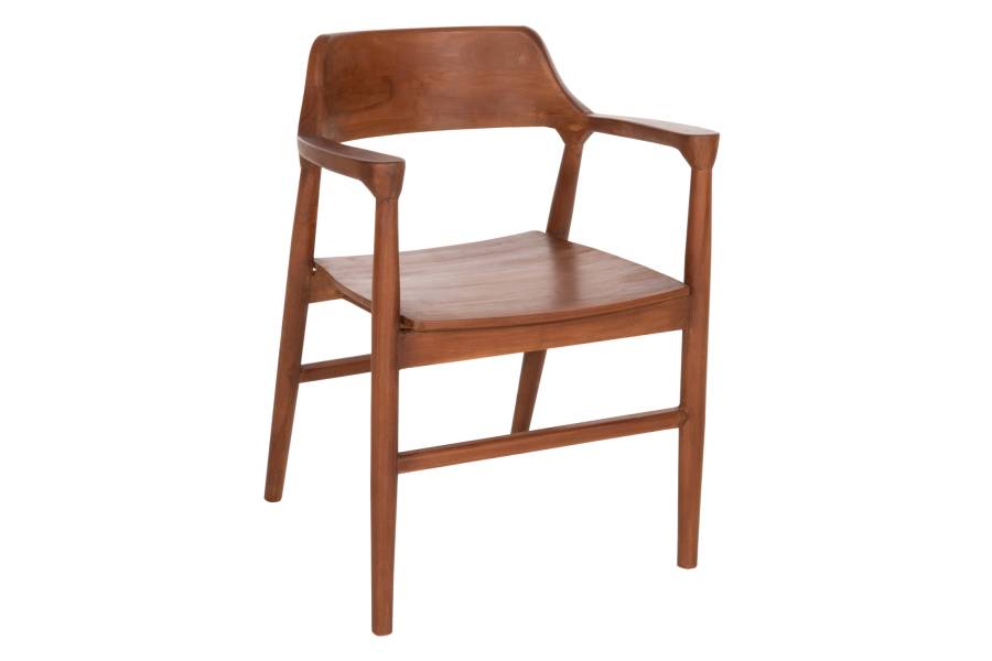 ΠΟΛΥΘΡΟΝΑ ΤΡΑΠΕΖΑΡΙΑΣ NIONI HM9476.01 ΞΥΛΟ ΤΕΑΚ-ΚΑΡΥΔΙ ΧΡΩΜΑ 57x53x77Yεκ.