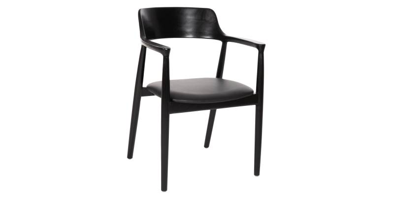 ΠΟΛΥΘΡΟΝΑ ΤΡΑΠΕΖΑΡΙΑΣ KINGSLEY HM9634.02 ΞΥΛΟ ΜΑΟΝΙ- ΜΑΥΡΟ VINYL 58x53x80Yεκ.