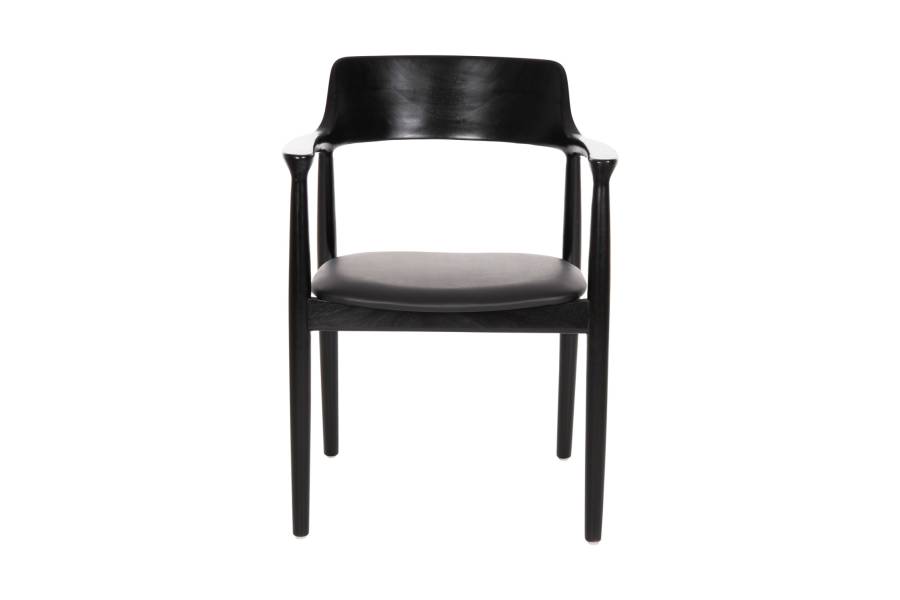 ΠΟΛΥΘΡΟΝΑ ΤΡΑΠΕΖΑΡΙΑΣ KINGSLEY HM9634.02 ΞΥΛΟ ΜΑΟΝΙ- ΜΑΥΡΟ VINYL 58x53x80Yεκ.