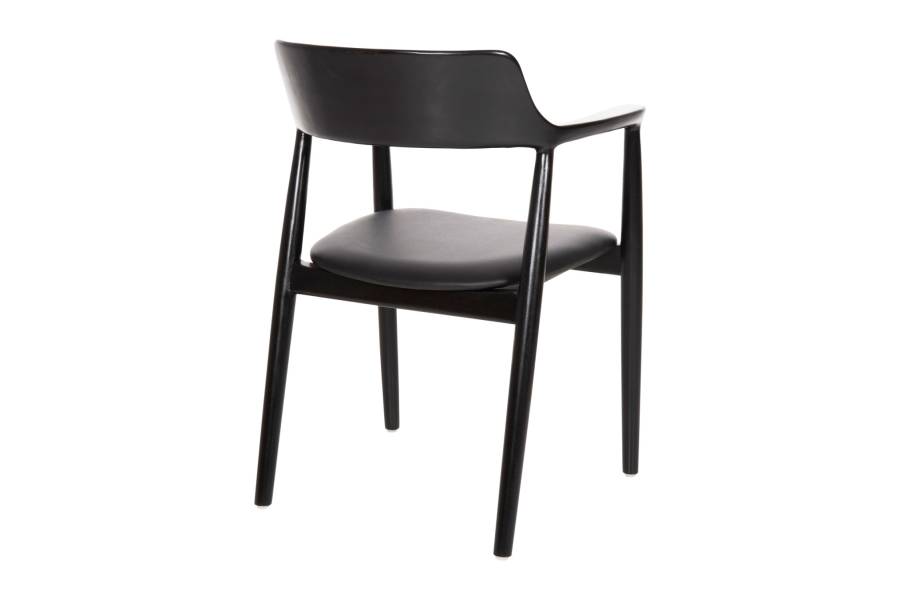 ΠΟΛΥΘΡΟΝΑ ΤΡΑΠΕΖΑΡΙΑΣ KINGSLEY HM9634.02 ΞΥΛΟ ΜΑΟΝΙ- ΜΑΥΡΟ VINYL 58x53x80Yεκ.