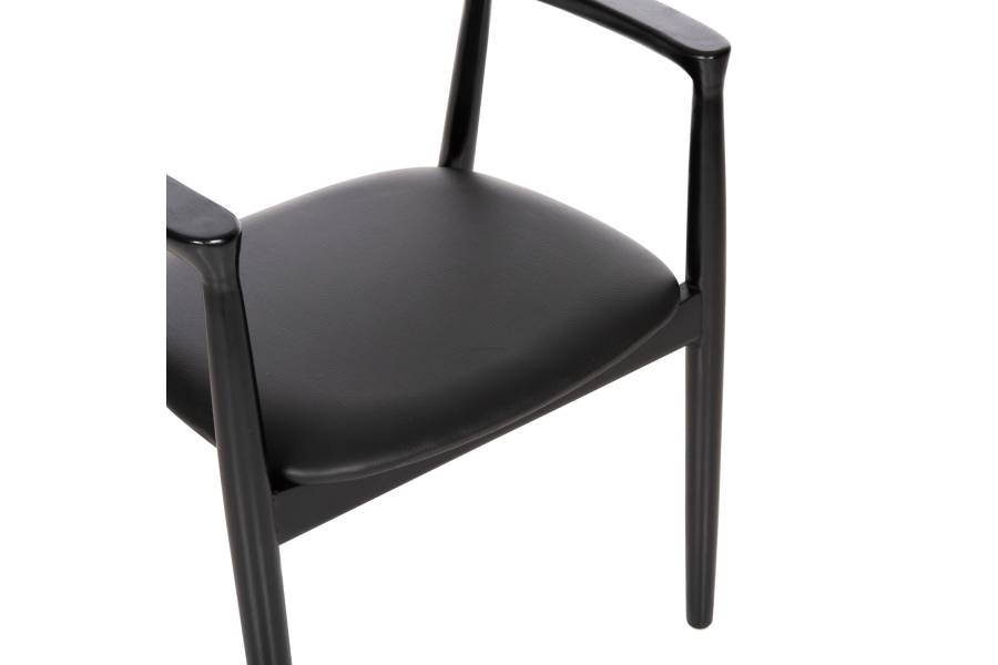 ΠΟΛΥΘΡΟΝΑ ΤΡΑΠΕΖΑΡΙΑΣ KINGSLEY HM9634.02 ΞΥΛΟ ΜΑΟΝΙ- ΜΑΥΡΟ VINYL 58x53x80Yεκ.
