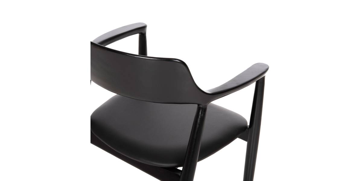 ΠΟΛΥΘΡΟΝΑ ΤΡΑΠΕΖΑΡΙΑΣ KINGSLEY HM9634.02 ΞΥΛΟ ΜΑΟΝΙ- ΜΑΥΡΟ VINYL 58x53x80Yεκ.
