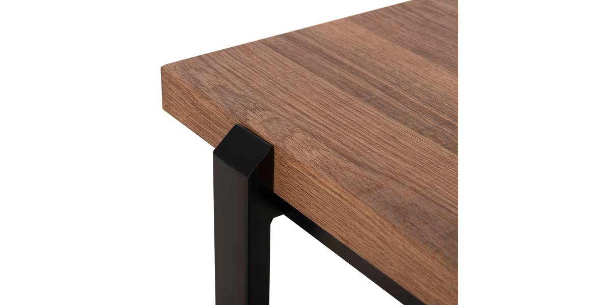 ΤΡΑΠΕΖΙ ΣΑΛΟΝΙΟΥ SHABEN HM9585.04 MDF ΚΑΡΥΔΙ ΞΥΛΟ-ΜΑΥΡΗ ΜΕΤΑΛΛΙΚΗ ΒΑΣΗ 120x56X45Yεκ.