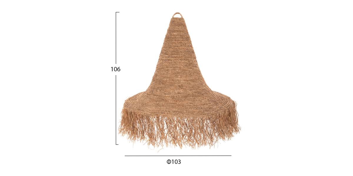 ΦΩΤΙΣΤΙΚΟ ΟΡΟΦΗΣ ΚΡΕΜΑΣΤΟ HM4033 RATTAN ΣΕ ΦΥΣΙΚΟ Φ103x84,5-106Yεκ.