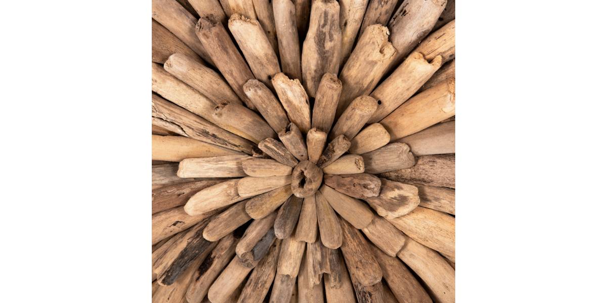 ΔΙΑΚΟΣΜΗΤΙΚΟ ΤΟΙΧΟΥ ΣΤΡΟΓΓΥΛΟ CHIIKI HM4298 DRIFTWOOD ΣΕ ΦΥΣΙΚΟ Φ60 εκ.