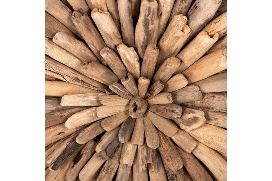 ΔΙΑΚΟΣΜΗΤΙΚΟ ΤΟΙΧΟΥ ΣΤΡΟΓΓΥΛΟ CHIIKI HM4298 DRIFTWOOD ΣΕ ΦΥΣΙΚΟ Φ60 εκ.
