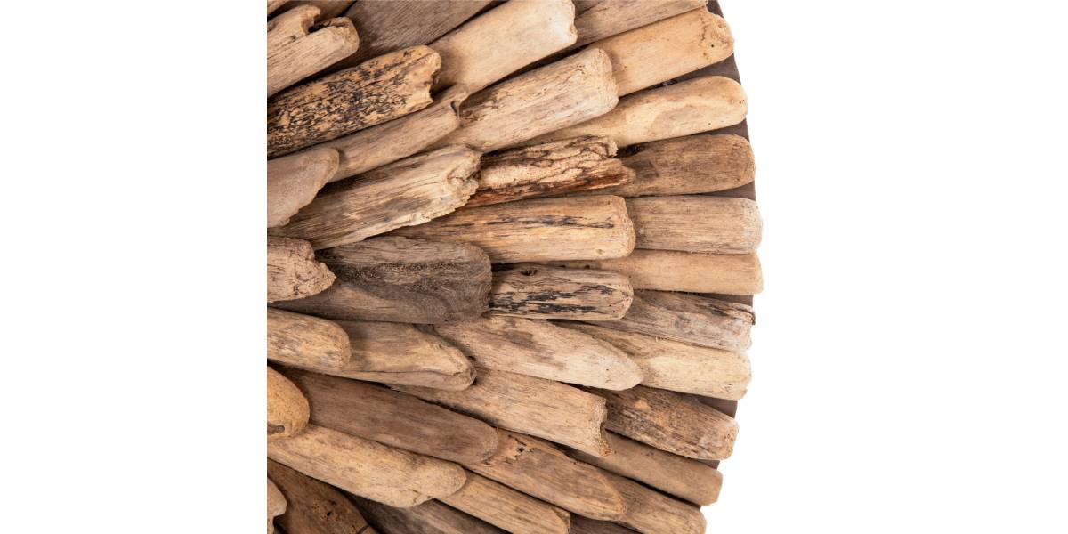 ΔΙΑΚΟΣΜΗΤΙΚΟ ΤΟΙΧΟΥ ΣΤΡΟΓΓΥΛΟ CHIIKI HM4298 DRIFTWOOD ΣΕ ΦΥΣΙΚΟ Φ60 εκ.