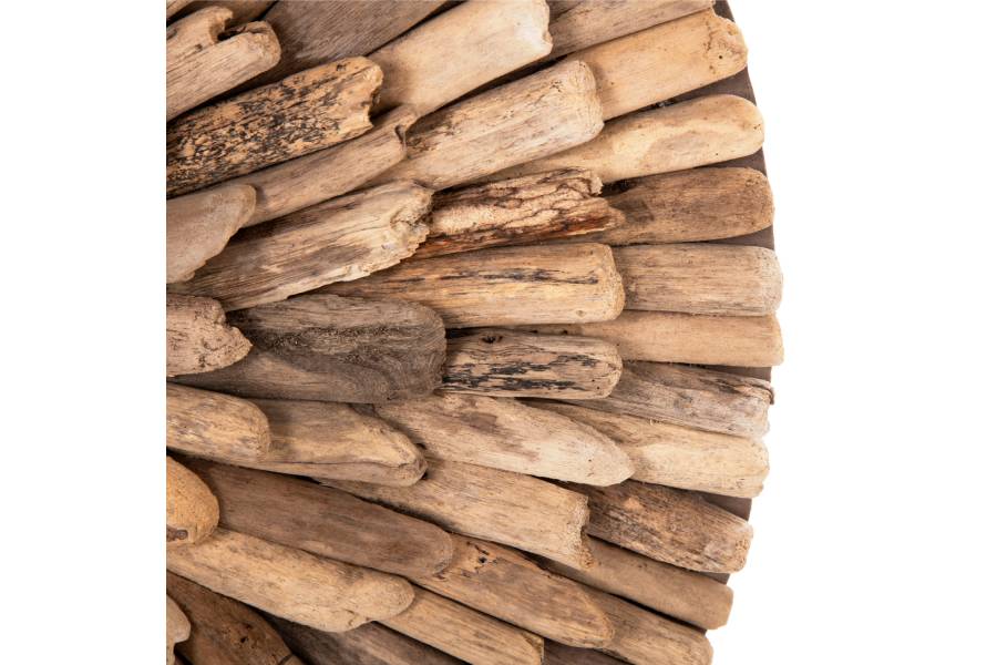 ΔΙΑΚΟΣΜΗΤΙΚΟ ΤΟΙΧΟΥ ΣΤΡΟΓΓΥΛΟ CHIIKI HM4298 DRIFTWOOD ΣΕ ΦΥΣΙΚΟ Φ60 εκ.