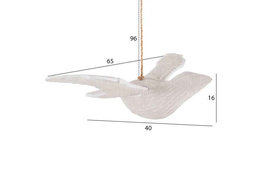 ΚΡΕΜΑΣΤΟ ΔΙAΚΟΣΜΗΤΙΚΟ ΓΛΑΡΟΣ HM4301 ΞΥΛΟ ΑΛΜΠΑΣΙΑΣ ΣΕ WHITEWASH 65x40x16-96Y εκ.