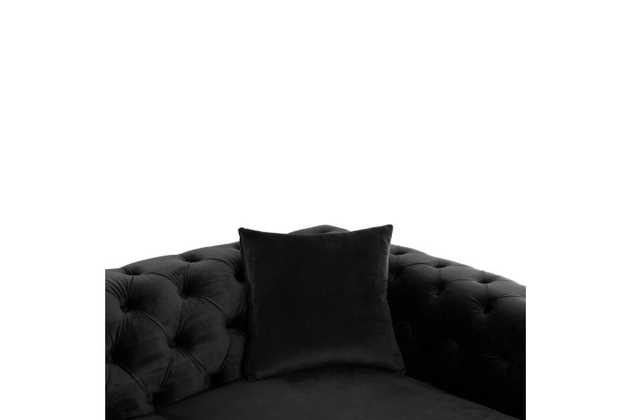 ΣΕΤ ΣΑΛΟΝΙ 2ΤΜΧ MOBAR τ.CHESTERFIELD HM11936.04 ΜΑΥΡΟ ΒΕΛΟΥΔΟ-ΜΕΤΑΛ.ΠΟΔΙΑ
