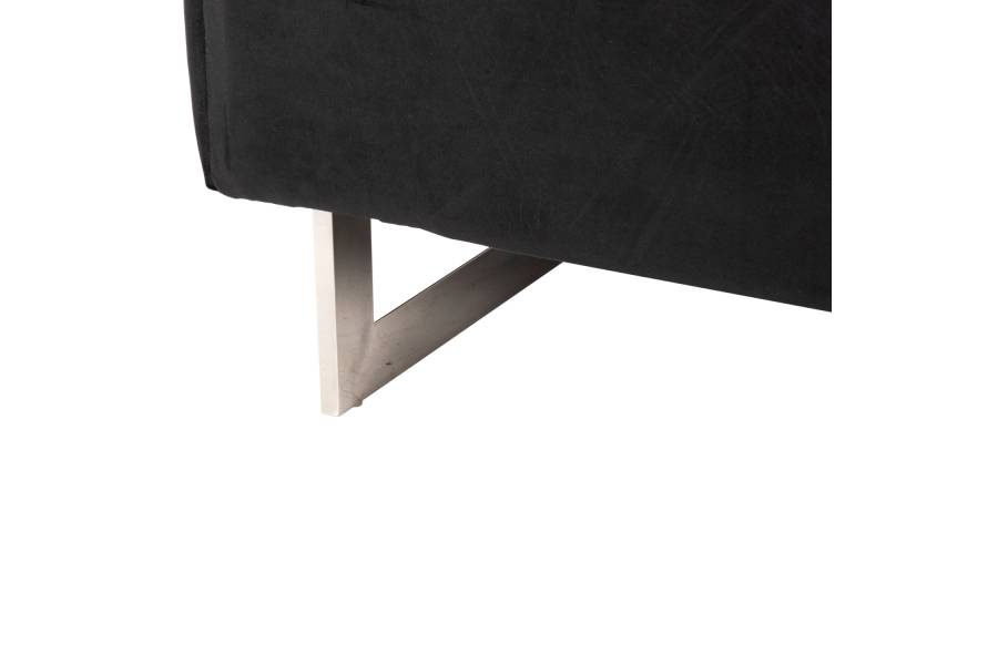 ΣΕΤ ΣΑΛΟΝΙ 2ΤΜΧ MOBAR τ.CHESTERFIELD HM11936.04 ΜΑΥΡΟ ΒΕΛΟΥΔΟ-ΜΕΤΑΛ.ΠΟΔΙΑ