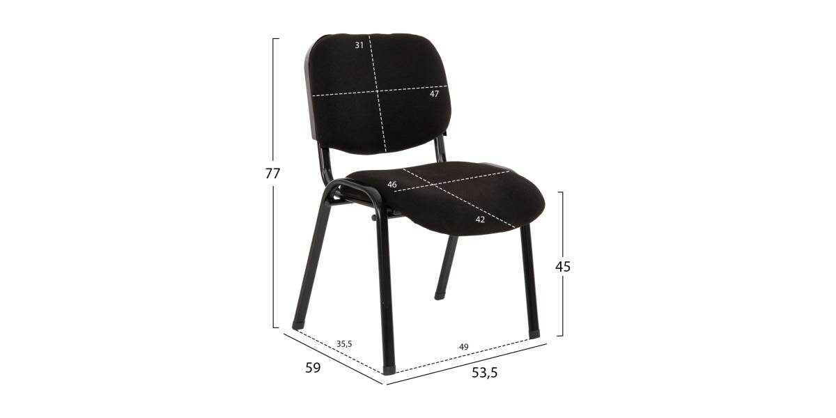 ΚΑΡΕΚΛΑ JANISHA HM1010.11 HOMEMARKT ΜΕ ΥΦΑΣΜΑ ΜΑΥΡΟ 53,5x59x77Υεκ.