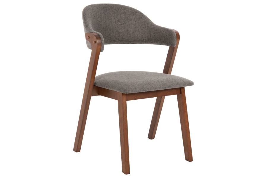 ΚΑΡΕΚΛΑ RIDER HM9734.01 RUBBERWOOD ΣΕ ΚΑΡΥΔΙ-ΥΦΑΣΜΑ ΓΚΡΙ 59x59x83Yεκ.