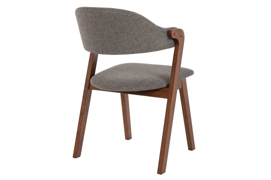 ΚΑΡΕΚΛΑ RIDER HM9734.01 RUBBERWOOD ΣΕ ΚΑΡΥΔΙ-ΥΦΑΣΜΑ ΓΚΡΙ 59x59x83Yεκ.