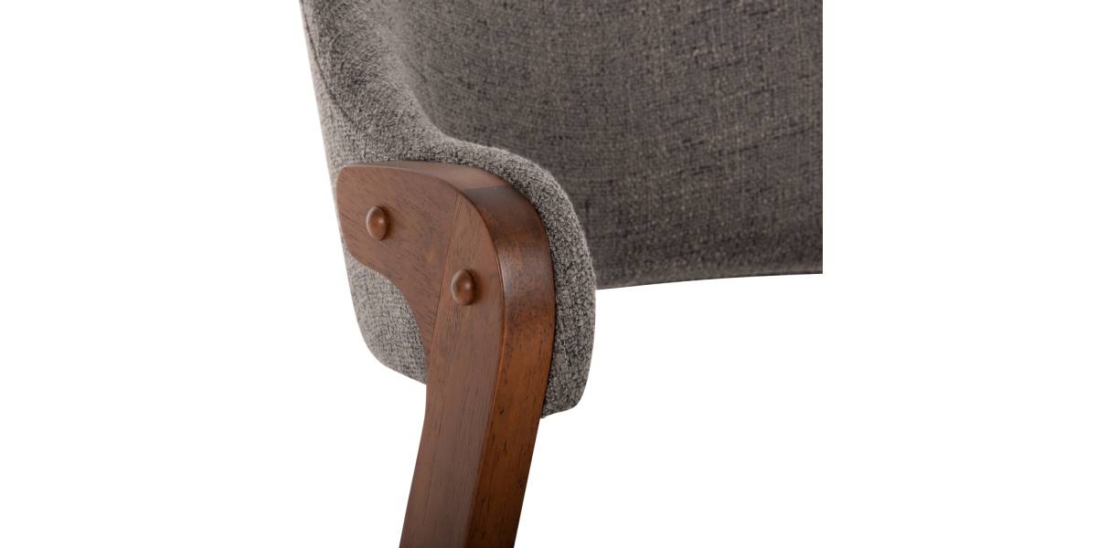 ΚΑΡΕΚΛΑ RIDER HM9734.01 RUBBERWOOD ΣΕ ΚΑΡΥΔΙ-ΥΦΑΣΜΑ ΓΚΡΙ 59x59x83Yεκ.