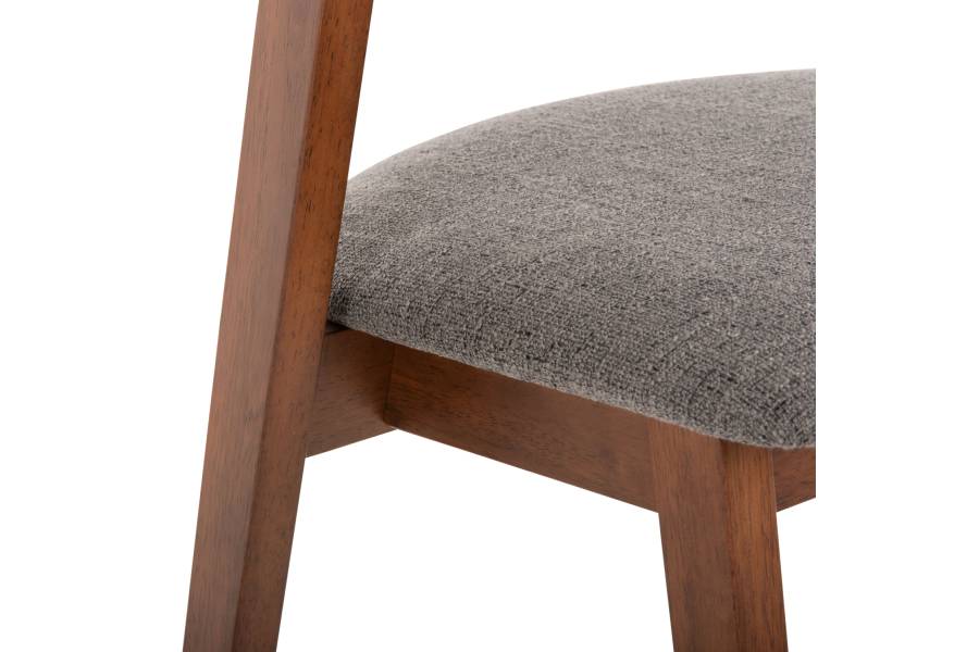 ΚΑΡΕΚΛΑ RIDER HM9734.01 RUBBERWOOD ΣΕ ΚΑΡΥΔΙ-ΥΦΑΣΜΑ ΓΚΡΙ 59x59x83Yεκ.