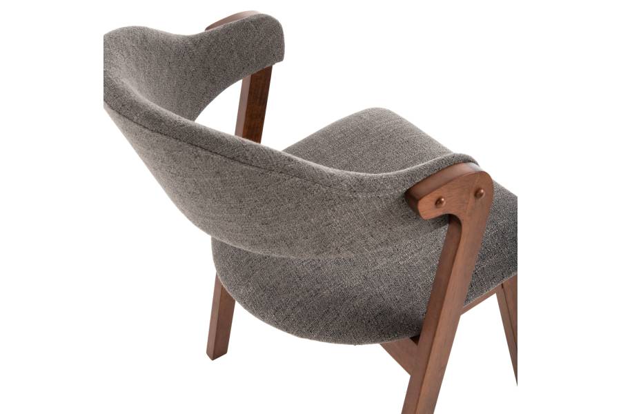 ΚΑΡΕΚΛΑ RIDER HM9734.01 RUBBERWOOD ΣΕ ΚΑΡΥΔΙ-ΥΦΑΣΜΑ ΓΚΡΙ 59x59x83Yεκ.