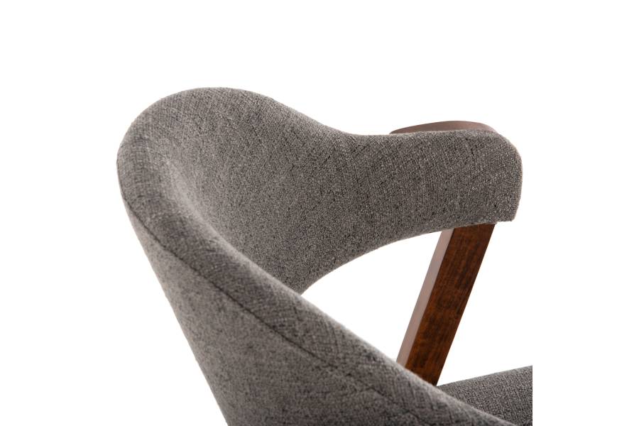 ΚΑΡΕΚΛΑ RIDER HM9734.01 RUBBERWOOD ΣΕ ΚΑΡΥΔΙ-ΥΦΑΣΜΑ ΓΚΡΙ 59x59x83Yεκ.
