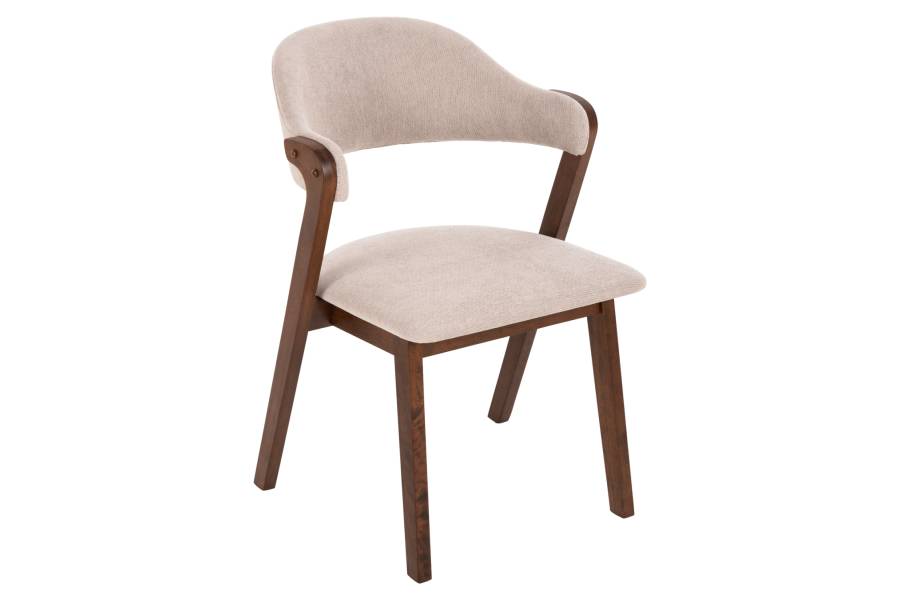 ΚΑΡΕΚΛΑ RIDER HM9734.02 RUBBERWOOD ΣΕ ΚΑΡΥΔΙ-ΥΦΑΣΜΑ ΕΚΡΟΥ 59x59x83Yεκ.
