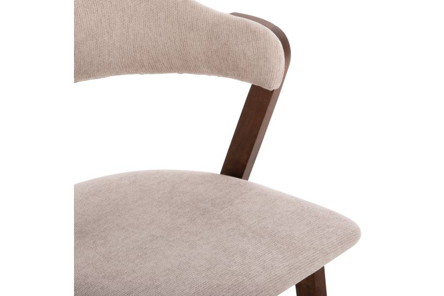 ΚΑΡΕΚΛΑ RIDER HM9734.02 RUBBERWOOD ΣΕ ΚΑΡΥΔΙ-ΥΦΑΣΜΑ ΕΚΡΟΥ 59x59x83Yεκ.