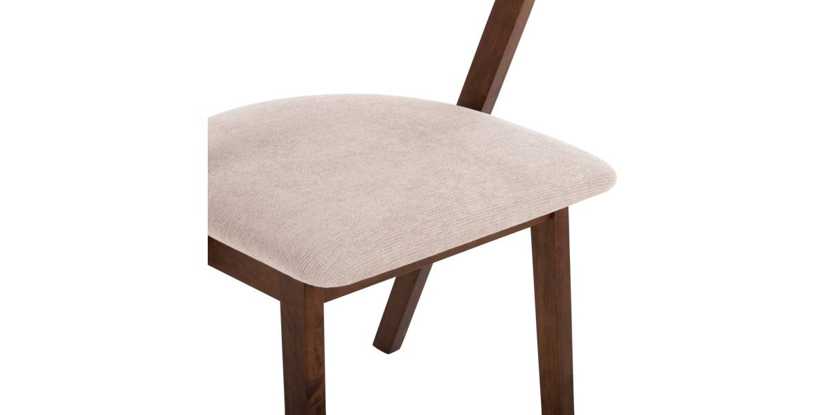 ΚΑΡΕΚΛΑ RIDER HM9734.02 RUBBERWOOD ΣΕ ΚΑΡΥΔΙ-ΥΦΑΣΜΑ ΕΚΡΟΥ 59x59x83Yεκ.