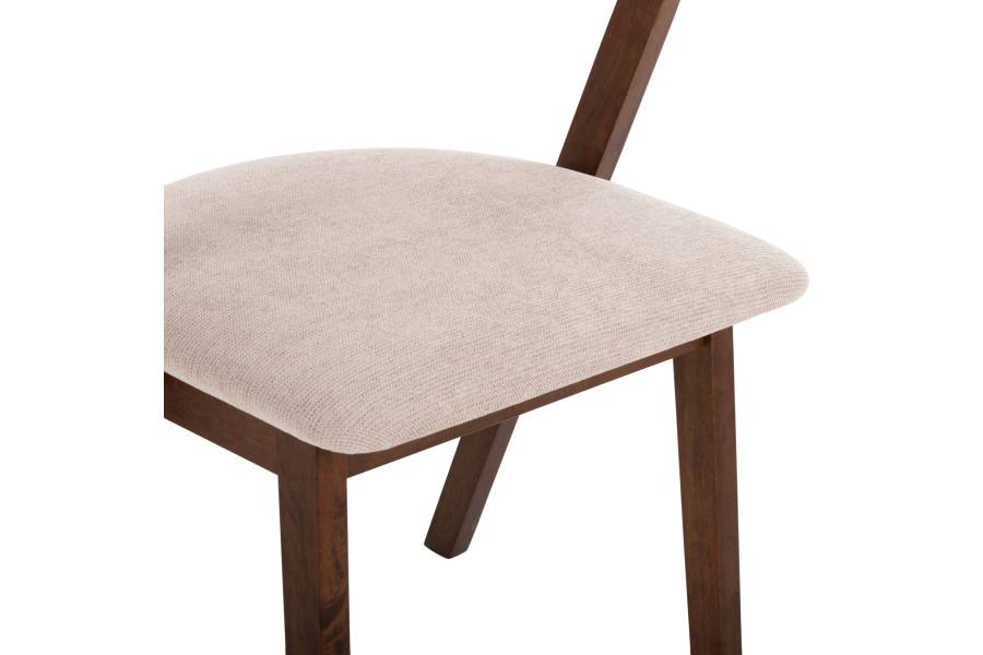 ΚΑΡΕΚΛΑ RIDER HM9734.02 RUBBERWOOD ΣΕ ΚΑΡΥΔΙ-ΥΦΑΣΜΑ ΕΚΡΟΥ 59x59x83Yεκ.