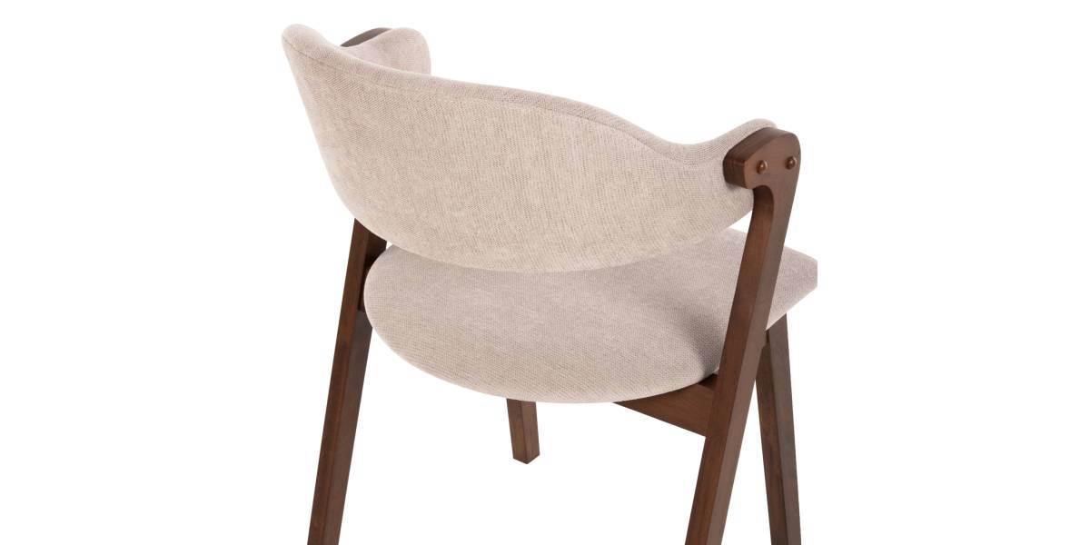 ΚΑΡΕΚΛΑ RIDER HM9734.02 RUBBERWOOD ΣΕ ΚΑΡΥΔΙ-ΥΦΑΣΜΑ ΕΚΡΟΥ 59x59x83Yεκ.