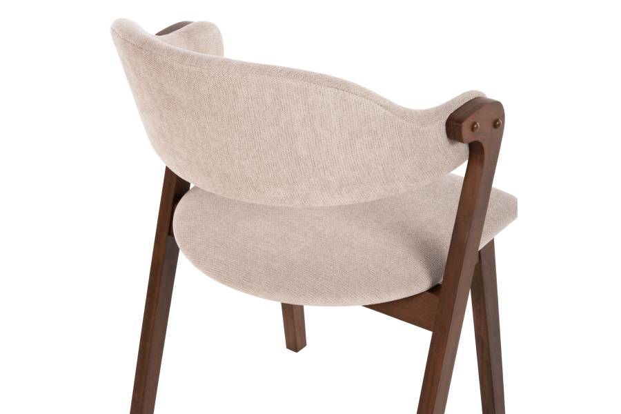 ΚΑΡΕΚΛΑ RIDER HM9734.02 RUBBERWOOD ΣΕ ΚΑΡΥΔΙ-ΥΦΑΣΜΑ ΕΚΡΟΥ 59x59x83Yεκ.