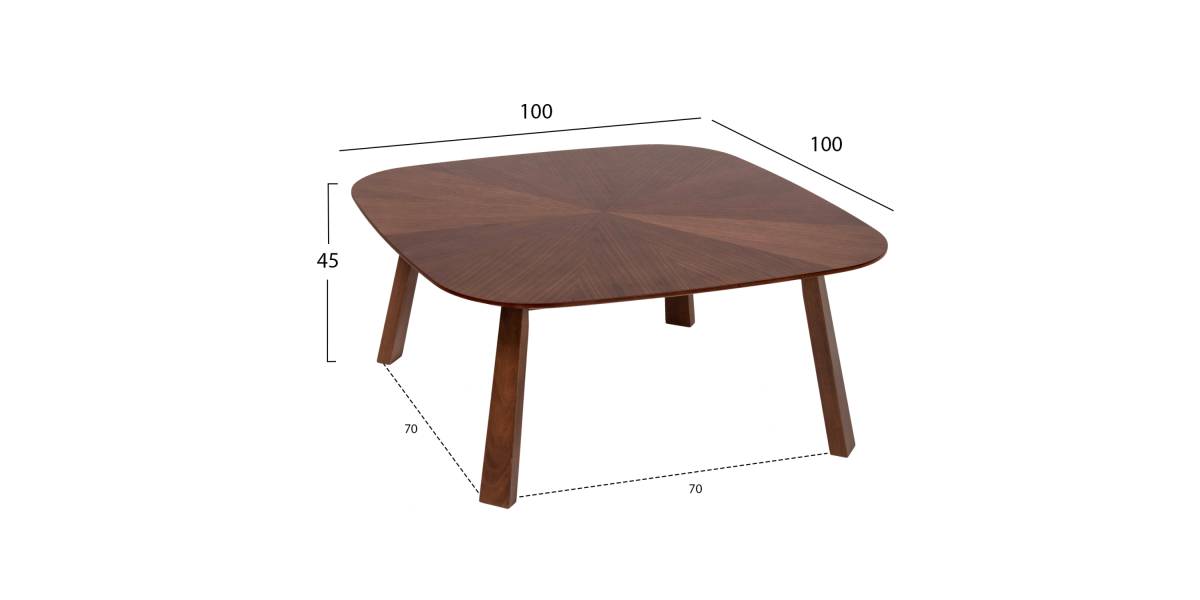 ΤΡΑΠΕΖΙ ΣΑΛΟΝΙΟΥ RINER HM9738 MDF ΜΕ ΚΑΠΛΑΜΑ ΚΑΡΥΔΙΑΣ 100x100x45Yεκ.