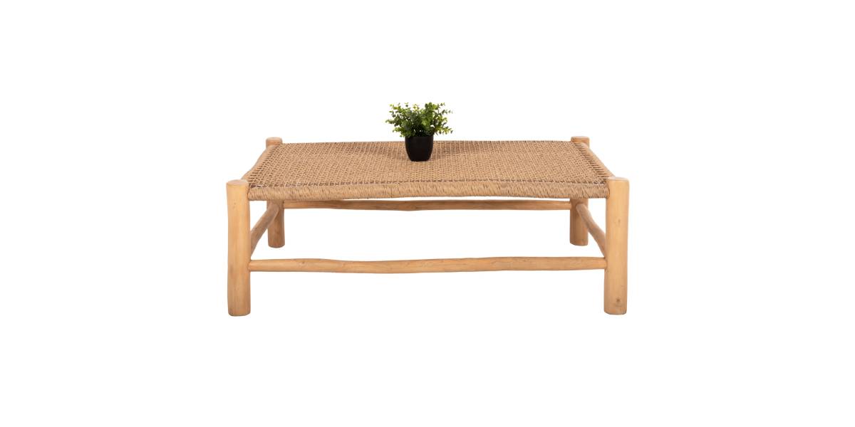 ΤΡΑΠΕΖΙ ΣΑΛΟΝΙΟΥ LONDER HM5985 ΞΥΛΟ ΤΕΑΚ- ΣΥΝΘΕΤΙΚΟ RATTAN-ΦΥΣΙΚΟ 119x79,5x41Yεκ.