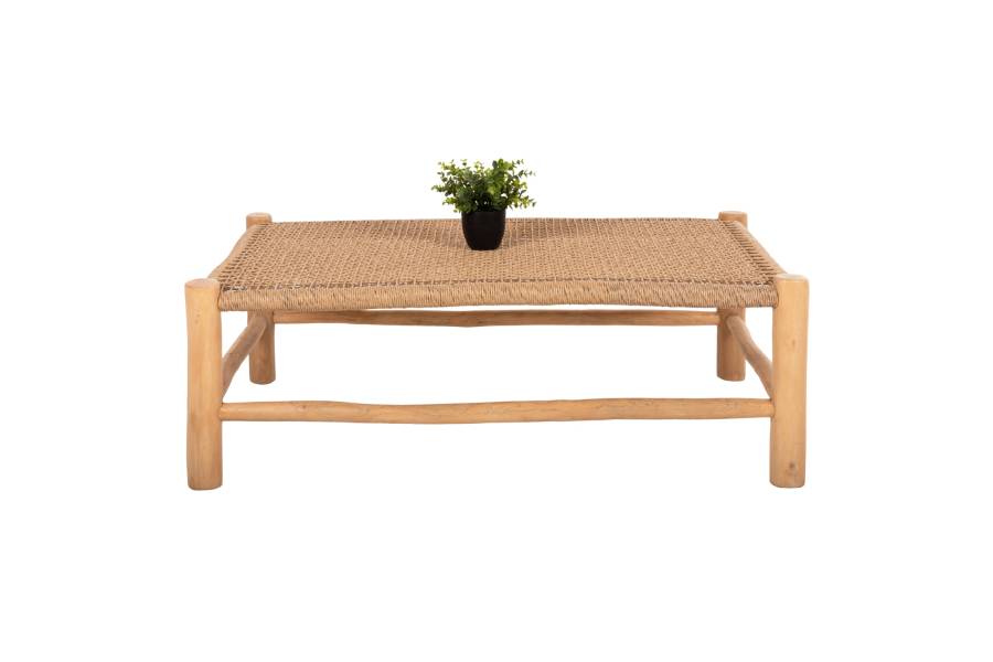 ΤΡΑΠΕΖΙ ΣΑΛΟΝΙΟΥ LONDER HM5985 ΞΥΛΟ ΤΕΑΚ- ΣΥΝΘΕΤΙΚΟ RATTAN-ΦΥΣΙΚΟ 119x79,5x41Yεκ.