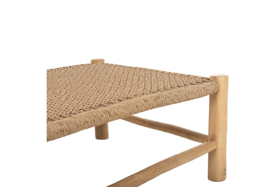 ΤΡΑΠΕΖΙ ΣΑΛΟΝΙΟΥ LONDER HM5985 ΞΥΛΟ ΤΕΑΚ- ΣΥΝΘΕΤΙΚΟ RATTAN-ΦΥΣΙΚΟ 119x79,5x41Yεκ.