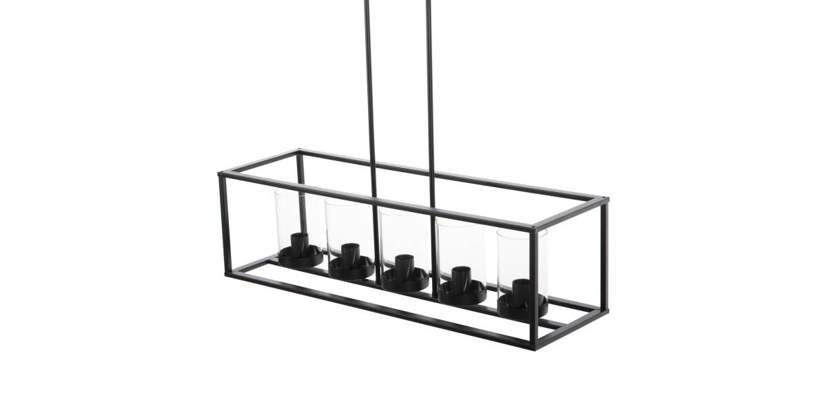 ΦΩΤΙΣΤΙΚΟ ΟΡΟΦΗΣ ΚΡΕΜΑΣΤΟ HM4082 ΜΑΥΡΟ ΜΕΤΑΛΛΟ ΚΑΙ ΓΥΑΛΙ 80x25x23,5-85Yεκ.