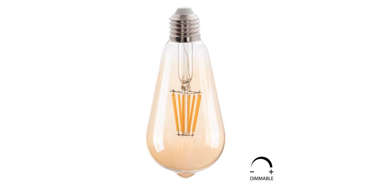 ΛΑΜΠΤΗΡΑΣ HM4188.02 LED FILAMENT 8W E27 DIMMABLE 3000K GOLD