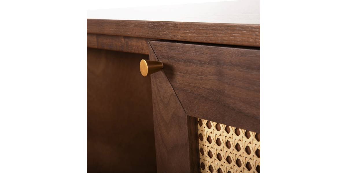 ΜΠΟΥΦΕΣ MEEN HM9735 MDF ΜΕ ΦΥΣΙΚΟ ΚΑΠΛΑΜΑ ΚΑΡΥΔΙΑΣ-ΧΡΥΣΑ ΜΕΤΑΛΛΙΚΑ ΠΟΔΙΑ 150x40x80Υεκ