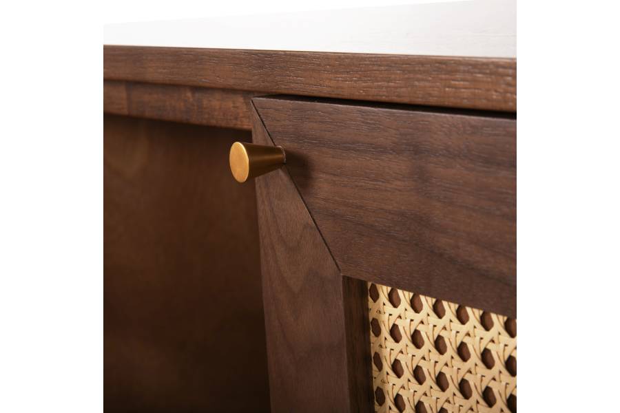 ΜΠΟΥΦΕΣ MEEN HM9735 MDF ΜΕ ΦΥΣΙΚΟ ΚΑΠΛΑΜΑ ΚΑΡΥΔΙΑΣ-ΧΡΥΣΑ ΜΕΤΑΛΛΙΚΑ ΠΟΔΙΑ 150x40x80Υεκ