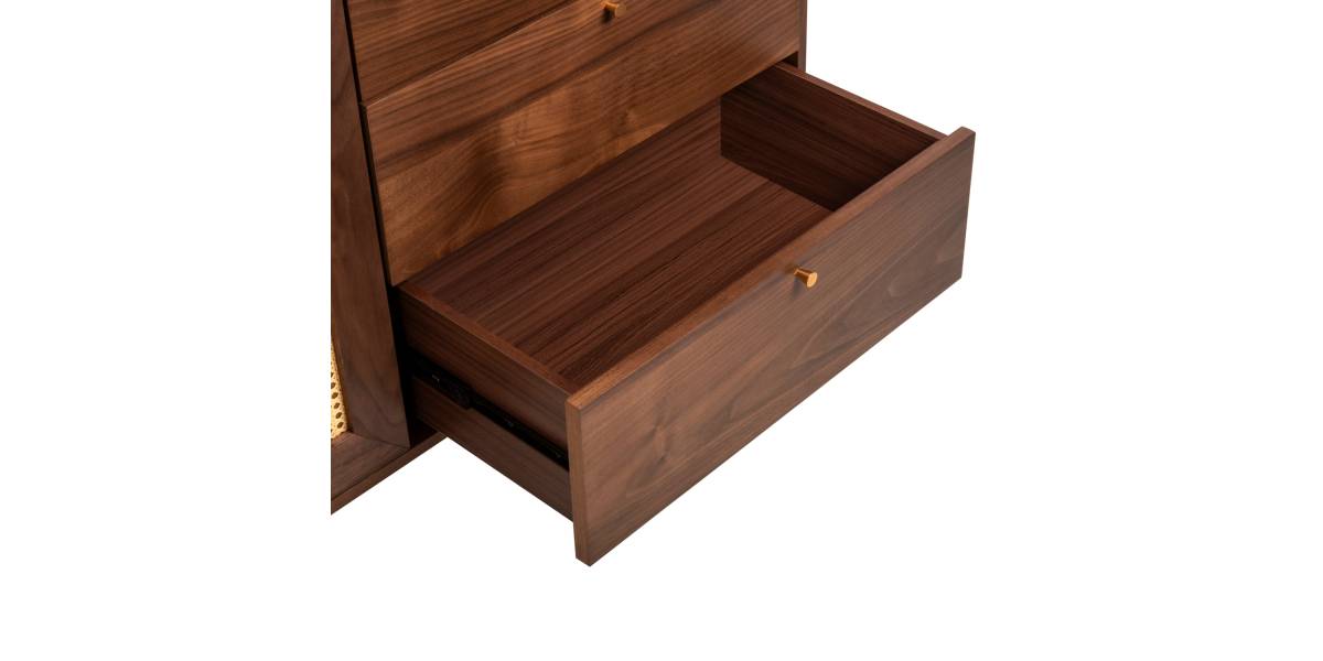 ΜΠΟΥΦΕΣ MEEN HM9735 MDF ΜΕ ΦΥΣΙΚΟ ΚΑΠΛΑΜΑ ΚΑΡΥΔΙΑΣ-ΧΡΥΣΑ ΜΕΤΑΛΛΙΚΑ ΠΟΔΙΑ 150x40x80Υεκ