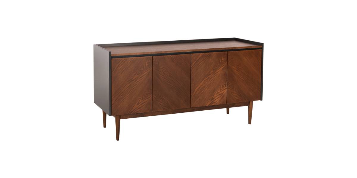 ΜΠΟΥΦΕΣ BEEN HM9740 MDF ΣΕ ΣΚΟΥΡΟ ΓΚΡΙ & ΚΑΡΥΔΙ ΚΑΠΛΑΜΑ 170x43x83Υεκ.