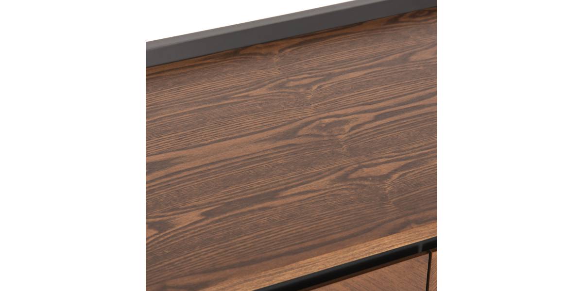 ΜΠΟΥΦΕΣ BEEN HM9740 MDF ΣΕ ΣΚΟΥΡΟ ΓΚΡΙ & ΚΑΡΥΔΙ ΚΑΠΛΑΜΑ 170x43x83Υεκ.