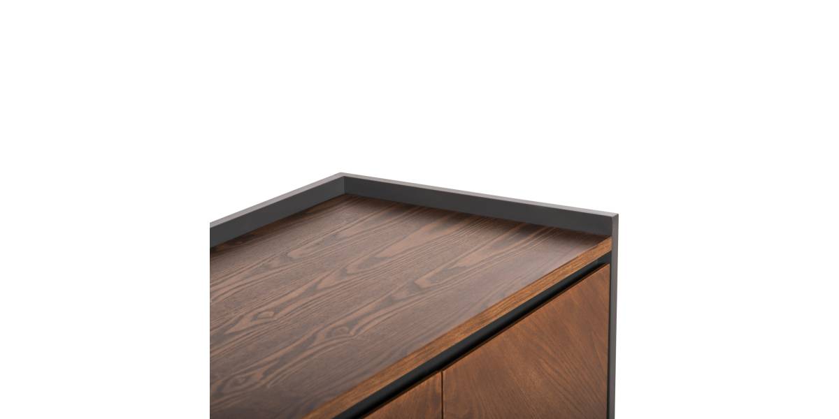 ΜΠΟΥΦΕΣ BEEN HM9740 MDF ΣΕ ΣΚΟΥΡΟ ΓΚΡΙ & ΚΑΡΥΔΙ ΚΑΠΛΑΜΑ 170x43x83Υεκ.