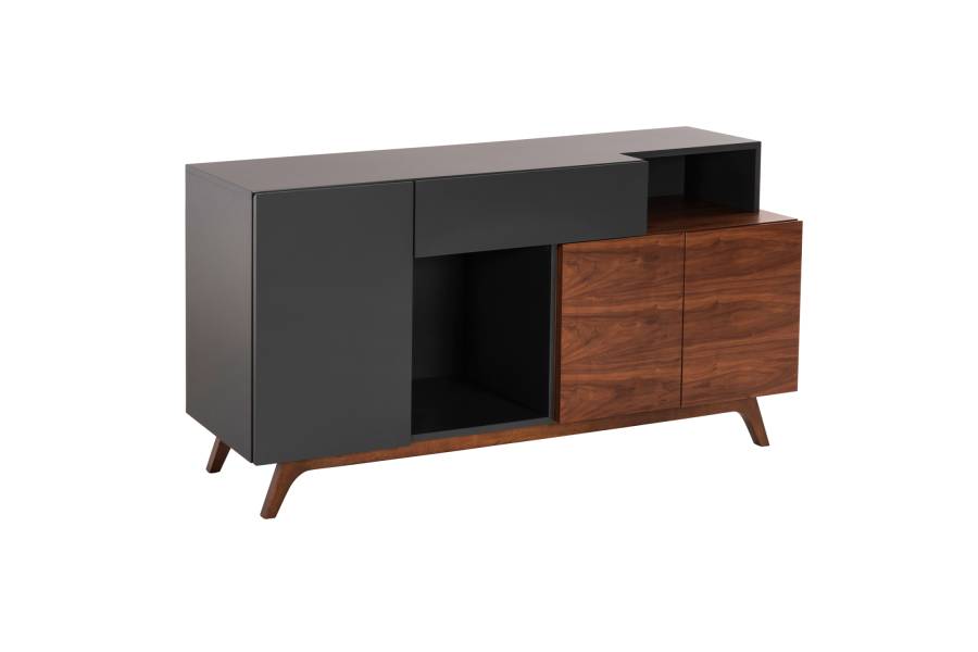 ΜΠΟΥΦΕΣ PREDA HM9747 MDF ΜΕ ΚΑΡΥΔΙ & ΣΚΟΥΡΟ ΓΚΡΙ ΚΑΠΛΑΜΑ 167x28-40x80Υεκ.