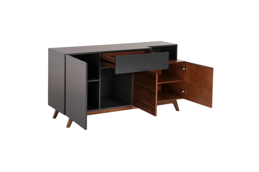 ΜΠΟΥΦΕΣ PREDA HM9747 MDF ΜΕ ΚΑΡΥΔΙ & ΣΚΟΥΡΟ ΓΚΡΙ ΚΑΠΛΑΜΑ 167x28-40x80Υεκ.