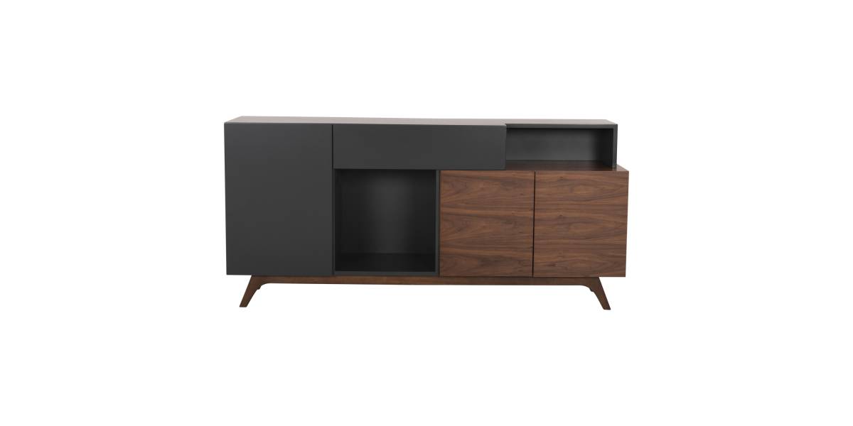 ΜΠΟΥΦΕΣ PREDA HM9747 MDF ΜΕ ΚΑΡΥΔΙ & ΣΚΟΥΡΟ ΓΚΡΙ ΚΑΠΛΑΜΑ 167x28-40x80Υεκ.